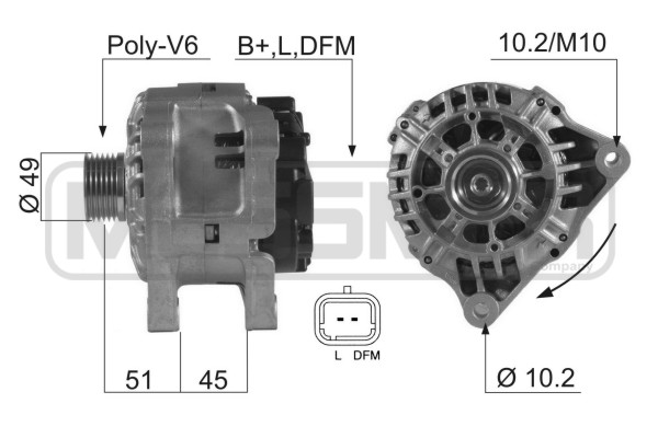 Generator / Alternator 210545 ERA