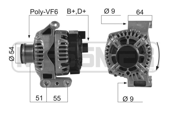Generator / Alternator 210547 ERA