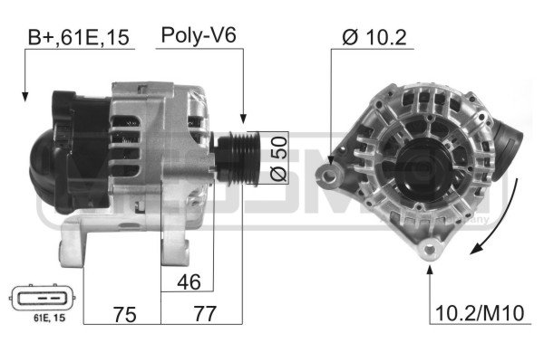 Generator / Alternator 210548 ERA