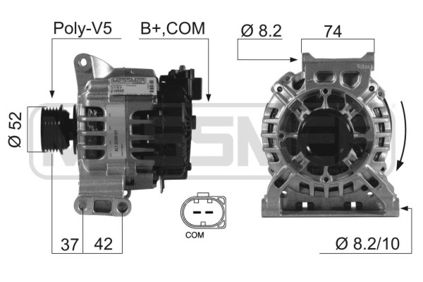 Generator / alternator 210552 ERA