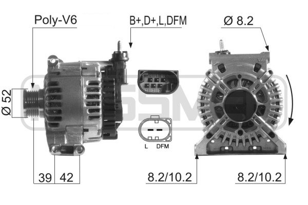 Generator / alternator 210635 ERA