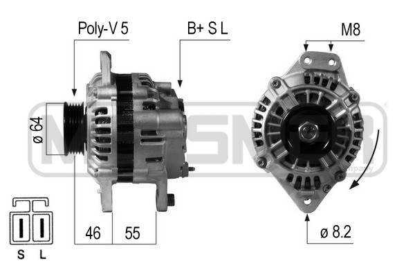 Generator / Alternator 210648 ERA