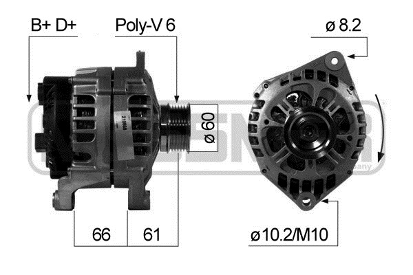 Generator / Alternator 210668 ERA