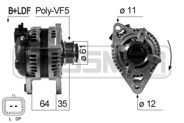 Generator / Alternator 210688 ERA