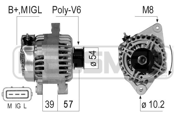 Generator / Alternator 210727A ERA