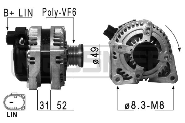 Generator / alternator 210873 ERA