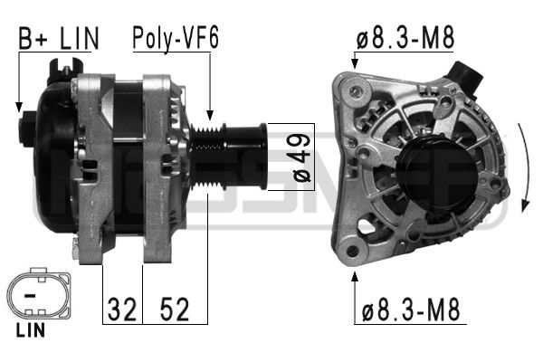 Generator / alternator 210874 ERA