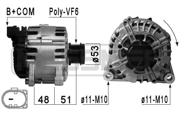 Generator / alternator 210878 ERA