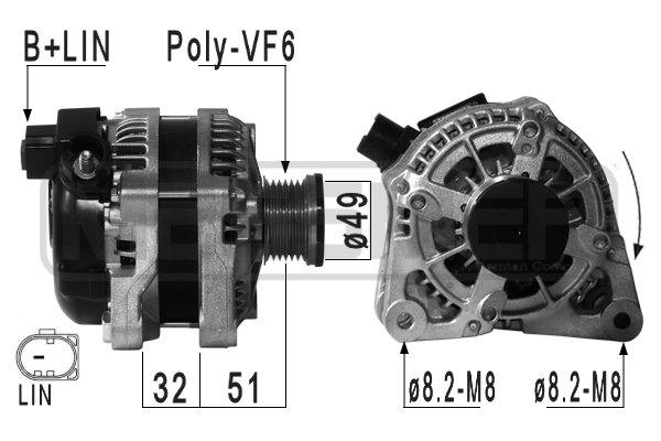 Generator / alternator 210939 ERA