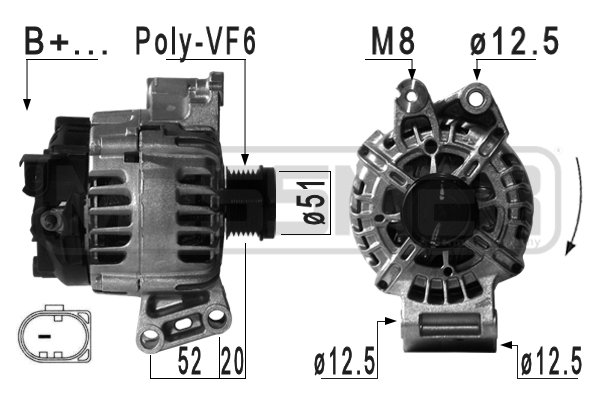 Generator / alternator 210964 ERA
