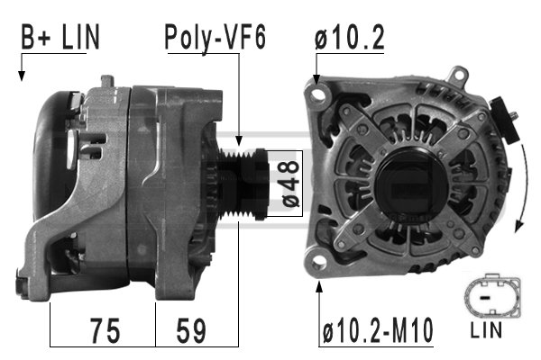 Generator / alternator 210968 ERA