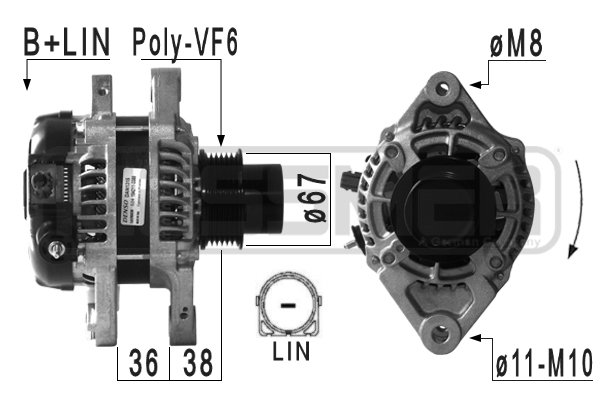 Generator / Alternator 210972 ERA