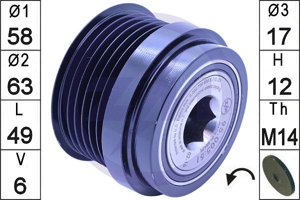 Sistem roata libera, generator 219221 ERA