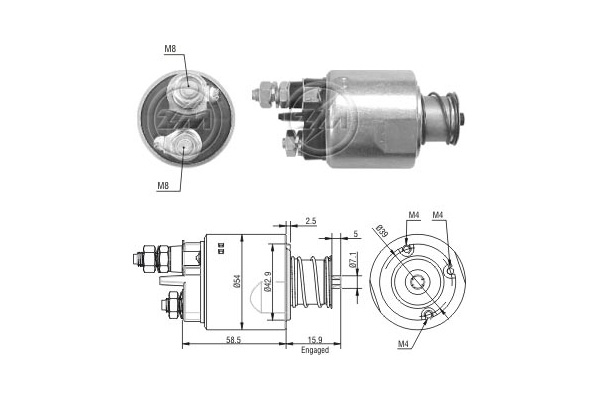 Solenoid, electromotor ZM1495 ERA