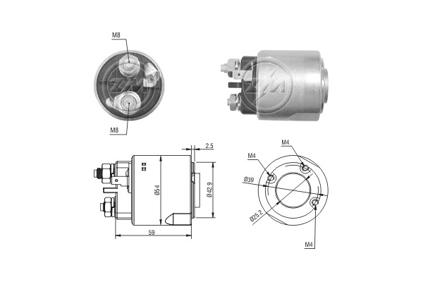 Solenoid, electromotor 227318 ERA