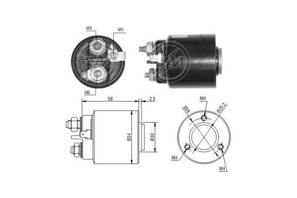 Solenoid, electromotor ZM492 ERA