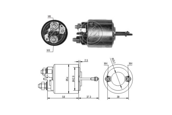Solenoid, electromotor 227524 ERA