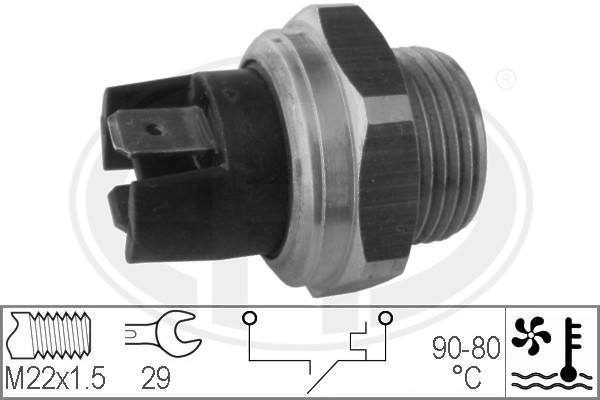Comutator temperatura, ventilator radiator 330165 ERA