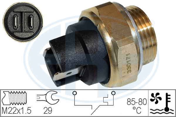 Comutator temperatura, ventilator radiator 330171 ERA