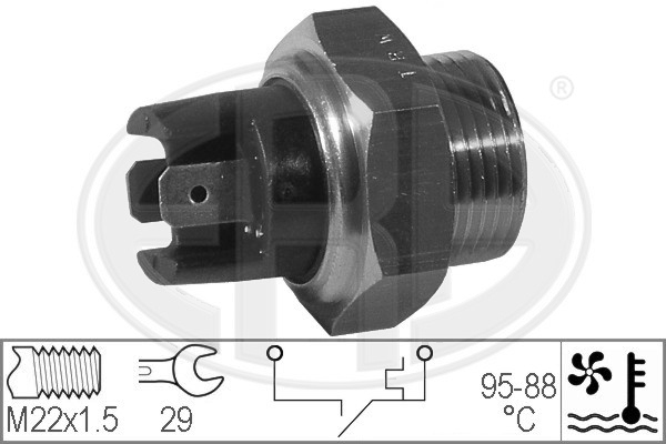 Comutator temperatura, ventilator radiator 330172 ERA