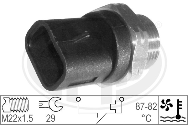 Comutator temperatura, ventilator radiator 330178 ERA