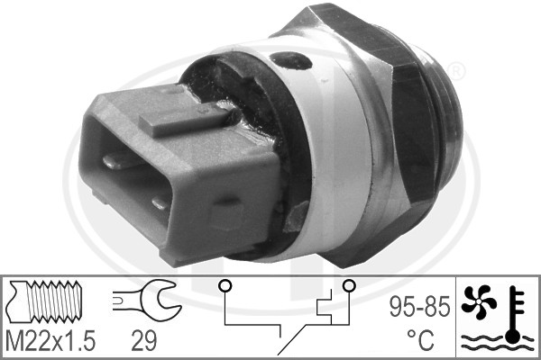 Comutator temperatura, ventilator radiator 330180 ERA