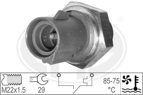 Comutator temperatura, ventilator radiator 330183 ERA