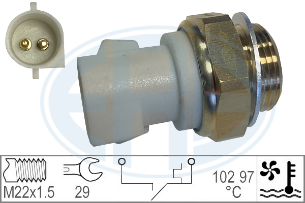 Comutator temperatura, ventilator radiator 330185 ERA