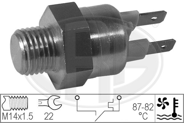 Comutator temperatura, ventilator radiator 330189 ERA