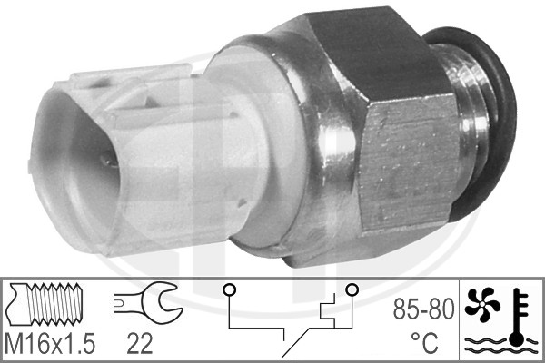 Comutator temperatura, ventilator radiator 330191 ERA