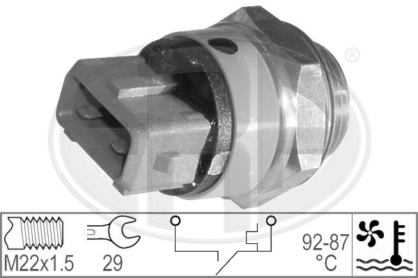 Comutator temperatura, ventilator radiator 330194 ERA