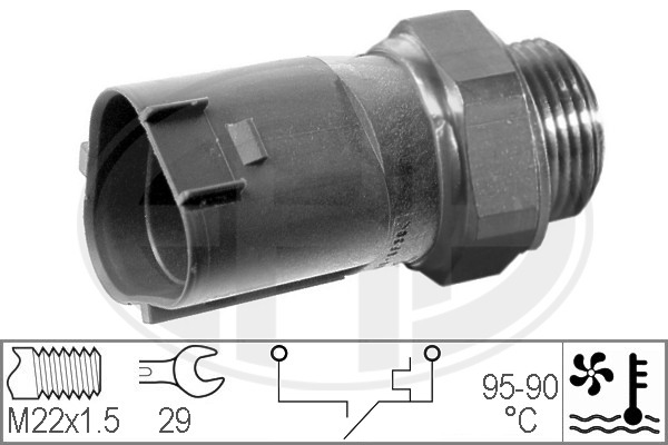 Comutator temperatura, ventilator radiator 330199 ERA