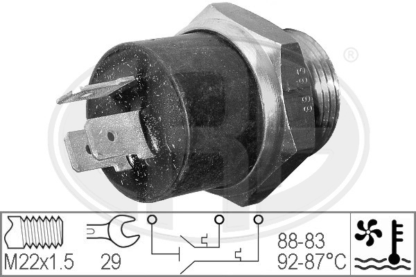 Comutator temperatura, ventilator radiator 330203 ERA