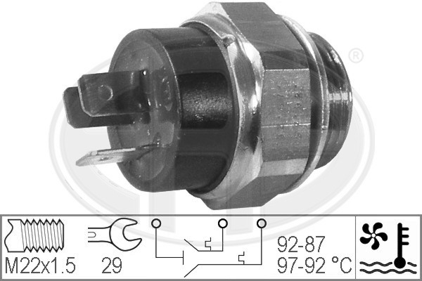 Comutator temperatura, ventilator radiator 330207 ERA