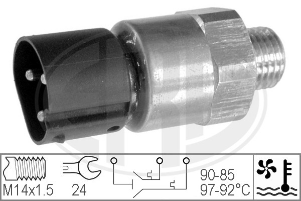 Comutator temperatura, ventilator radiator 330208 ERA
