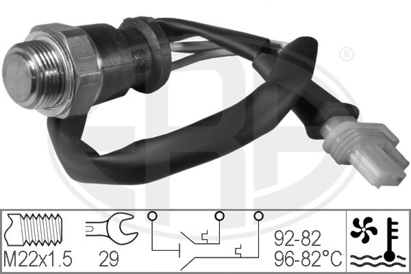 Comutator temperatura, ventilator radiator 330209 ERA