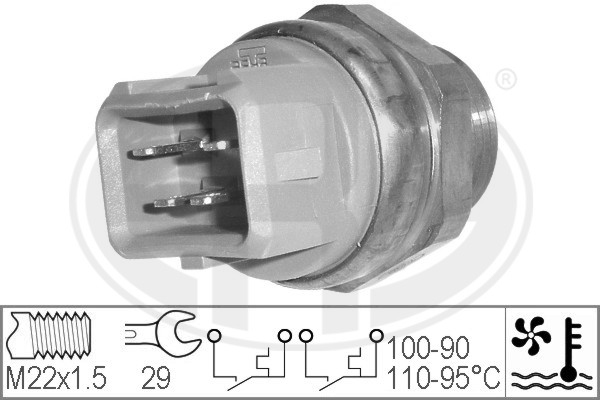 Comutator temperatura, ventilator radiator 330211 ERA