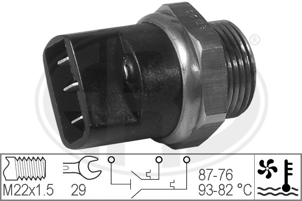 Comutator temperatura, ventilator radiator 330212 ERA