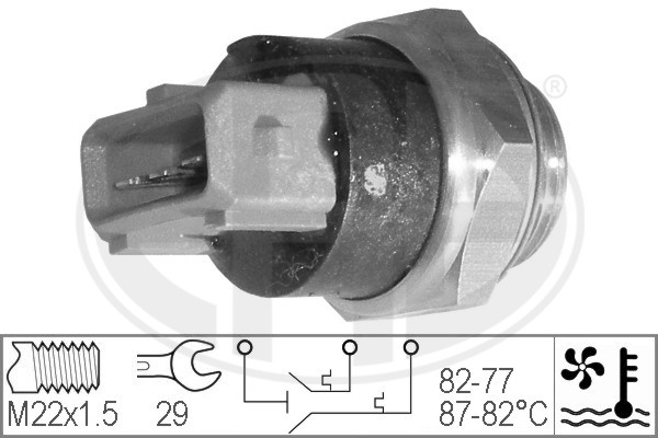 Comutator temperatura, ventilator radiator 330215 ERA