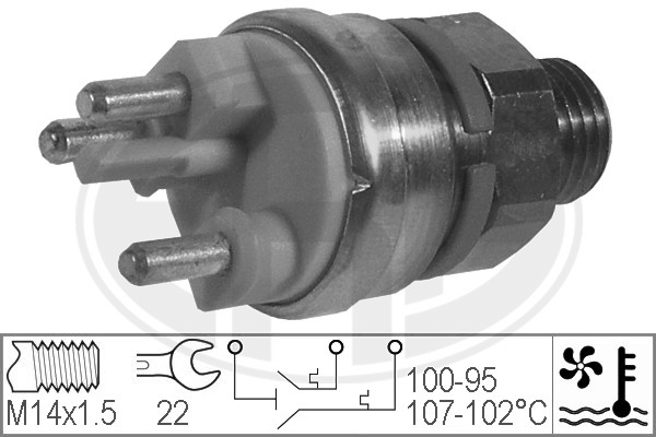 Comutator temperatura, ventilator radiator 330216 ERA