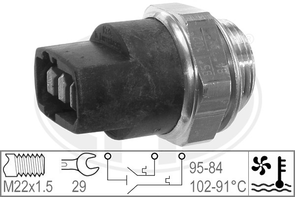 Comutator temperatura, ventilator radiator 330268 ERA