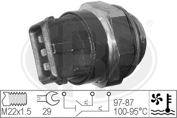 Comutator temperatura, ventilator radiator 330271 ERA