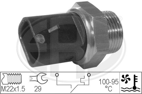 Comutator temperatura, ventilator radiator 330277 ERA