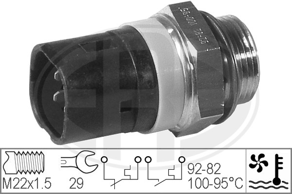 Comutator temperatura, ventilator radiator 330278 ERA