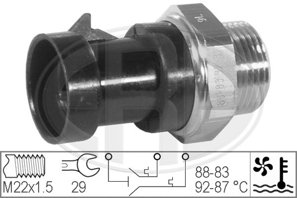 Comutator temperatura, ventilator radiator 330279 ERA