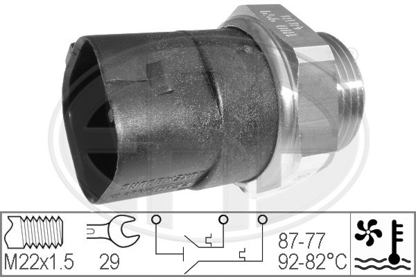 Comutator temperatura, ventilator radiator 330283 ERA