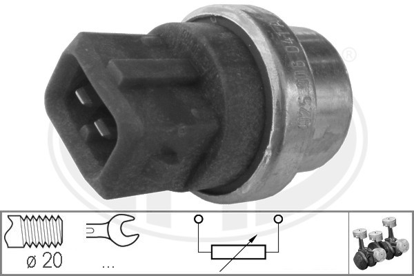 Senzor,temperatura lichid de racire 330286 ERA