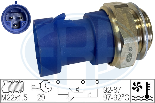 Comutator temperatura, ventilator radiator 330295 ERA