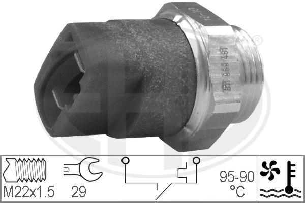 Comutator temperatura, ventilator radiator 330297 ERA