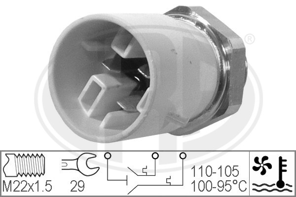 Comutator temperatura, ventilator radiator 330299 ERA